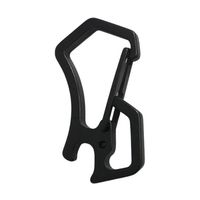 Trimate カラビナ ステンレスキーホルダー 栓抜き付き ブラック TR-KKT002-BK 1個 67-4919-07（直送品）