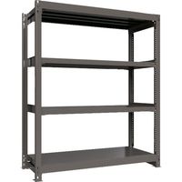 ICHIMAI 重量ボルトレスラック 段荷重1000Kg H1800×W1500×D600 天地4段 単体グレー TH1000-656T4（直送品）