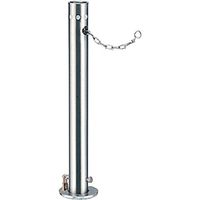 カネソウ 車止め 上下式 ステンレス製 南京錠付 Uシリーズ UD0470CL 1本 259-4787（直送品）