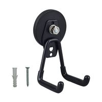 Trimate 工具用フック マグネット式(コンクリートスリーブ・取付けネジ付属)ブラック 角 TR-MGF006-BK 1個（直送品）