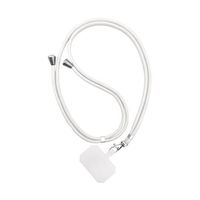 Trimate 金具付き丸紐ネックストラップ & 外付けストラップホール(1枚)ホワイト TR-STP016-WH 1個（直送品）