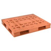 日本プラパレット NPC プラスチックパレットFMー1311 両面四方差し ブラウン FM-1311 1枚 452-5082（直送品）