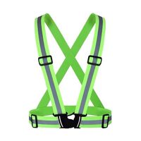 Trimate 安全反射ベスト 伸縮 タスキタイプ グリーン TR-AHB001-GR 1個 67-4917-71（直送品）