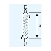 日本理化学器械 冷却器 グラハム型 上部15 下部15 a長さ150mm 4108-150 1個 65-8664-40（直送品）