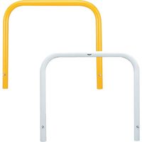 カネソウ 車止め アーチ型 スチール製 焼付塗装 固定式 Yシリーズ YB6L15-K(Y) 1本 258-5585（直送品）