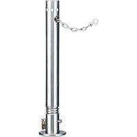 カネソウ 車止め 上下式 ステンレス製 スプリング付 南京錠付 Uシリーズ UD0770SCL 1本 259-6295（直送品）