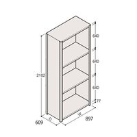 アズワン 軽量棚 ERR密閉型 H2100×W900×D600 有効棚 3段 67-5246-84 1個（直送品）