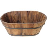 加藤伝蔵商店 伝蔵 焼杉プランター楕円大W45 P287 1セット(6個) 429-0654（直送品）