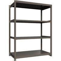 ICHIMAI 重量ボルトレスラック 段荷重1000Kg H2400×W1800×D900 天地4段 単体グレー TH1000-869T4（直送品）
