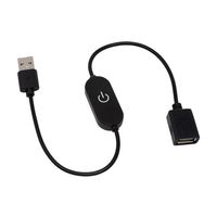 アイネックス USB TypeーA タッチスイッチケーブル 30cm U20AA-MF03S 1個 67-9342-29（直送品）