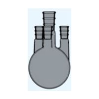 日本理化学器械 四頭フラスコ 側管角度 5° 茶 1000mL 中管・側管34/45・19/33×3 042-34180T 1個（直送品）