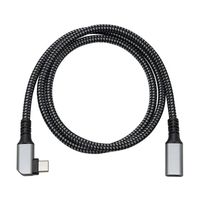 アイネックス PD100W対応 USB3.2Gen1 TypeーC 横L型延長ケーブル 80cm U31CC-LF08 1個（直送品）