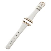 アップルウォッチバンド (41 40 38mm) レザー ベルト スリム オフホワイト AW-41BDLJWH エレコム 1個（直送品）