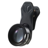 スマホ 望遠レンズ 2倍 クリップ式 レンズ 高画質 ブラック P-SLZ2XBK エレコム 1個（直送品）