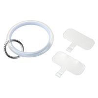 スマホハンドストラップ 手首 クリアタイプ カラビナリング 1口穴 &me ブルー P-STHCRBU エレコム 1個（直送品）