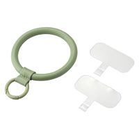 スマホハンドストラップ 手首 ソフトレザータイプ カラビナリング 1口穴 &me グリーン P-STHPLNGN エレコム 1個（直送品）