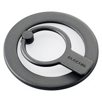 スマホリング マグネット リング 着脱可能 クリアパーツ チタニウムシルバー P-STRMKHICRSV エレコム 1個（直送品）