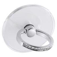 スマホリング 落下防止 スマホスタンド機能 ラインストーン シルバー P-STRGSSV エレコム 1個（直送品）