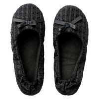 レップ 携帯スリッパ 巾着付き ソワ ブラック 550007 1足