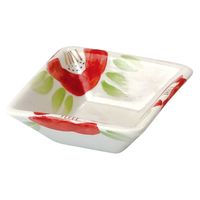 ヤマコー 手描き・椿 小鉢 角 小 27937 1個（直送品）