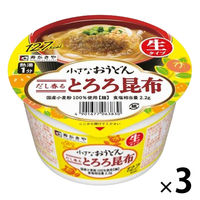 小さなおうどん とろろ昆布 1セット（1個×3） 寿がきや食品