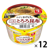 小さなおうどん とろろ昆布 1セット（1個×12） 寿がきや食品