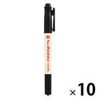 寺西化学工業 マジック ラッションツインスリム 黒 MRT70P-T1 1セット(1本×10)