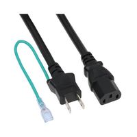 アイネックス 15A対応AC電源ケーブル 1.8m ACP-HC18B 1個 67-9238-32（直送品）