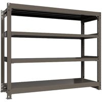 ICHIMAI 重量ボルトレスラック 段荷重1000Kg H1500×W1800×D600 天地4段 単体グレー TH1000-566T4（直送品）