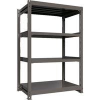 ICHIMAI 重量ボルトレスラック 段荷重1000Kg H1800×W1200×D750 天地4段 単体グレー TH1000-647T4（直送品）