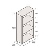 アズワン 軽量棚 ERR密閉型 H1800×W900×D600 有効棚 3段 67-5246-36 1個（直送品）