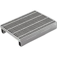 カネソウ スチール製グレーチング 細目滑り止め模様付 かさあげ型 JIS型側溝用 QXJ-4125A 1枚 343-0646（直送品）