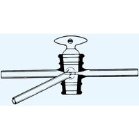 日本理化学器械 三方コック(ガラスコック)枝管外径φ15mm 683-1522 1個 65-8677-34（直送品）