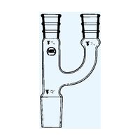 日本理化学器械 分留管(二又連結管)TS上部15 TS下部24 TS側管15 070-1524 1個 65-8674-23（直送品）