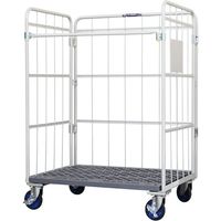 ワコーパレット ワコー 床板プラスチック製カゴ車 1100×800×1500 WKP-1180L 1台 448-9212（直送品）