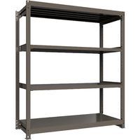 ICHIMAI 重量ボルトレスラック 段荷重1000Kg H2100×W1800×D750 天地4段 単体グレー TH1000-767T4（直送品）