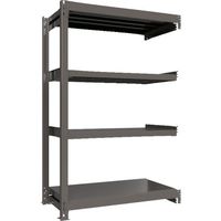 ICHIMAI 重量ボルトレスラック 段荷重1000Kg H1800×W1200×D600 天地4段 連結グレー TH1000-646R4（直送品）