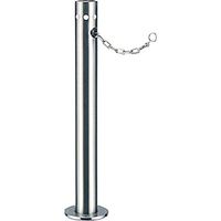 カネソウ 車止め 上下式 ステンレス製 ワンタッチ錠付 チェーン内蔵タイプ UD1170C 1本 259-6307（直送品）