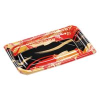 エフピコ 寿司容器 Uステージ1-3 本体 帯流れ赤 40112213 1ケース(1200個(50個×24)（直送品）