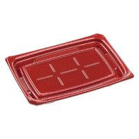 エフピコ 刺身容器 Uステージ24-17 本体 クロスD赤 40120905 1ケース(600個(50個×12)（直送品）