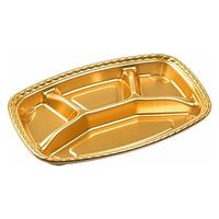 エフピコ オードブル容器 ティアラプラッター小判-8 本体 金 40701081 1ケース(400個(50個×8)（直送品）