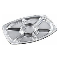 エフピコ オードブル容器 ティアラプラッター小判-50 本体 銀 40711501 1ケース(100個(10個×10)（直送品）