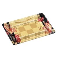 エフピコ 寿司容器 Sステージ18-13 本体 扇市松金 40759183 1ケース(1000個(50個（直送品）