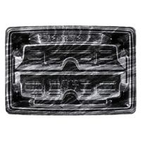 エフピコ 惣菜容器 MTD25-17ヨコ 本体 エコ黒木銀 40912571 1ケース(600個(50個×12)（直送品）