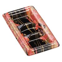 エフピコ 寿司容器 元助18-9(太巻3巻) 本体 はな舞赤 41231809 1ケース(1500個(100個×15)（直送品）