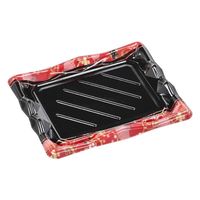 エフピコ 寿司桶 氷河3-4 本体 えびす赤 45150304 1ケース(600個(50個×（直送品）