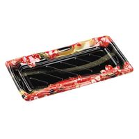 エフピコ 寿司容器 大波皿2-6 本体 風花赤 45940206 1ケース(600個(50個×12)（直送品）