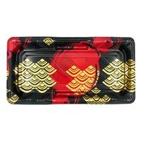 エフピコ 寿司容器 大波皿2-6 本体 まる波赤 45960206 1ケース(600個(50個×12)（直送品）
