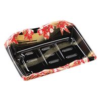 エフピコ 刺身容器 豊山24-19 本体 風花赤 46632419 1ケース(600個(50個×12)（直送品）