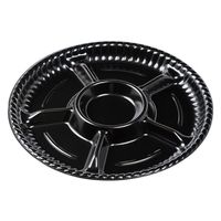 エフピコ オードブル容器 ティアラプラッター丸30 本体 黒 48720300 1ケース(200個(10個×20)（直送品）